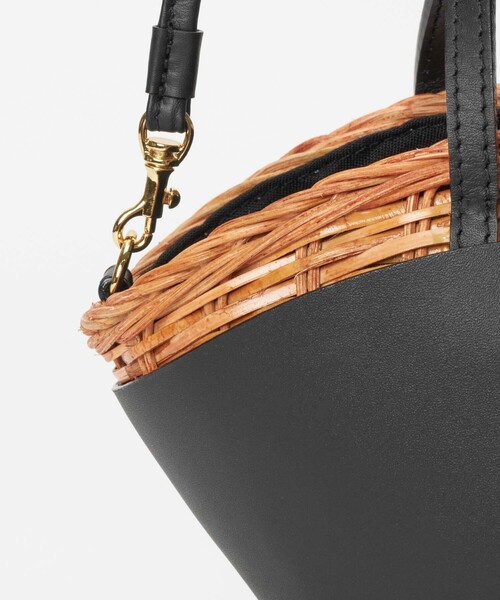 セール】レザーコンビカゴバッグ（かごバッグ）｜allureville