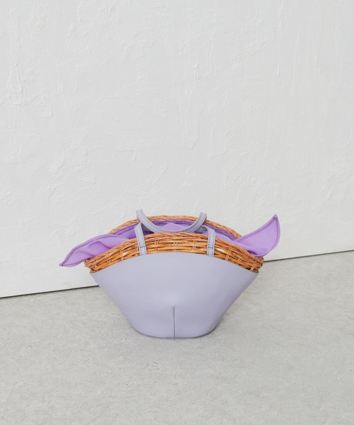 セール】レザーコンビカゴバッグ（かごバッグ）｜allureville