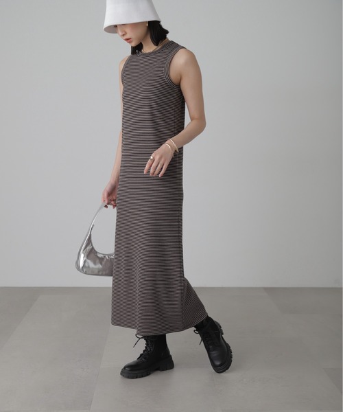 FREE'S MART（フリーズマート）の「アメスリタンクトップワンピース（ワンピース・レディース・ブラック/ブラック系その他/モカ・MEDIUM/SMALL）」の4枚目の写真