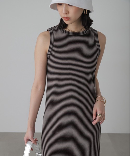 FREE'S MART（フリーズマート）の「アメスリタンクトップワンピース（ワンピース・レディース・ブラック/ブラック系その他/モカ・MEDIUM/SMALL）」の6枚目の写真