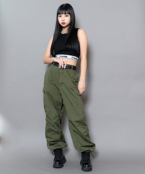 Subciety(サブサエティ)の「RIB TANK TOP【WOMENS】(タンクトップ・レディース・ブラック/グレー・FREE)」の13枚目の写真