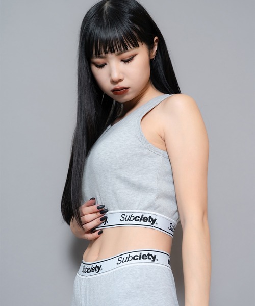 Subciety(サブサエティ)の「RIB TANK TOP【WOMENS】(タンクトップ・レディース・ブラック/グレー・FREE)」の14枚目の写真