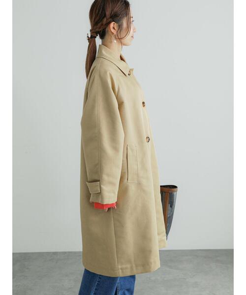 Te chichi（テチチ）の「ステンカラーコート（ステンカラーコート・レディース・ネイビー/ベージュ・F）」の11枚目の写真