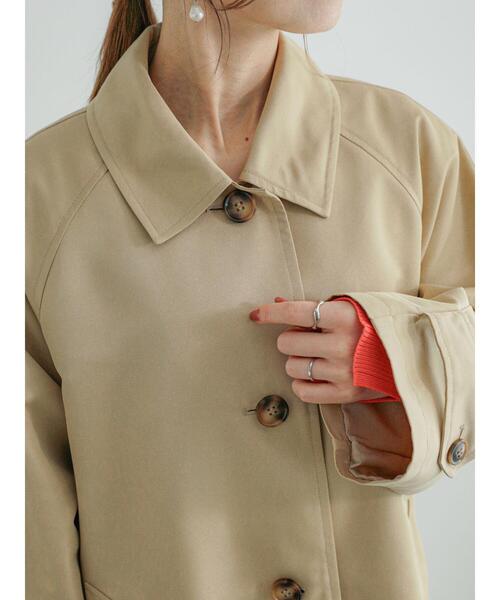 Te chichi（テチチ）の「ステンカラーコート（ステンカラーコート・レディース・ネイビー/ベージュ・F）」の12枚目の写真