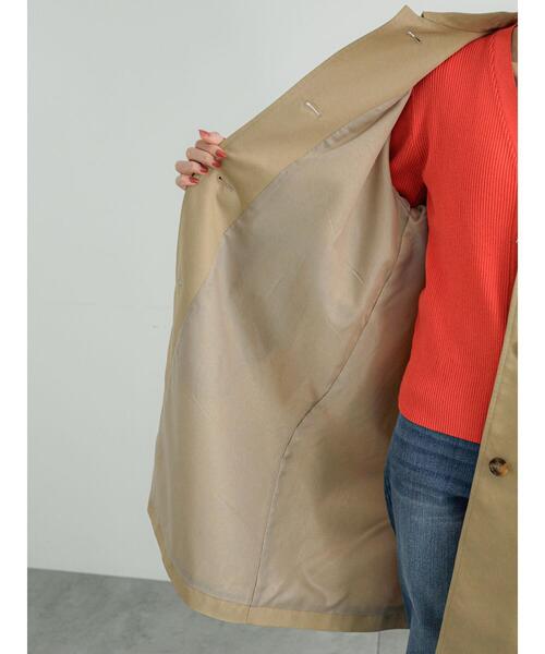 Te chichi（テチチ）の「ステンカラーコート（ステンカラーコート・レディース・ネイビー/ベージュ・F）」の15枚目の写真