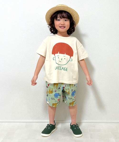 SKAPE（エスケープ）の「ﾌﾟﾁﾌﾟﾘTｼｬﾂ（Tシャツ/カットソー・キッズ・アイボリー/ブラック/グレー/ブルー/ホワイト/グリーン/ベージュ/イエロー・80ｃｍ/90cm/100cm/110cm/120cm/130cm）」の10枚目の写真