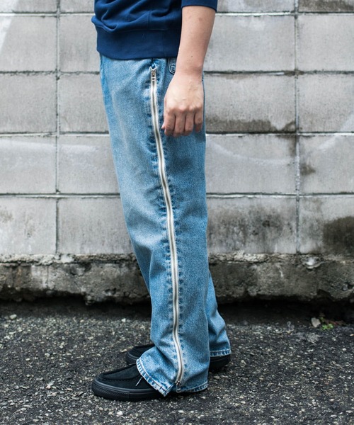 ラングラー　デニムパンツ　ハレ　ジップパンツ Wrangler WRANGLER ラングラー ストレートパンツ メンズ