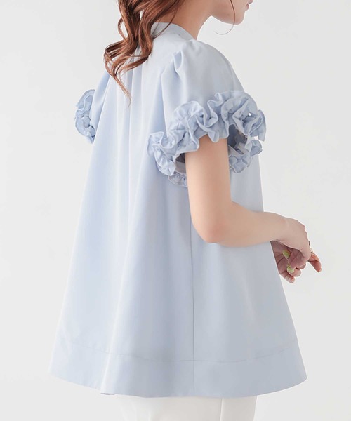 【新品未使用】フリルスリーブバルーンブルゾン　fitmore フィットモア フリルスリーブバルーンブルゾン（ブルゾン）｜Fit more