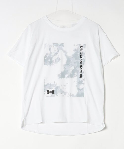 UNDER ARMOUR(アンダーアーマー)の「アンダーアーマー UAテック ボックス プリント ショートスリーブTシャツ(Tシャツ/カットソー・レディース・ホワイト/ブラック・S/M/L/XL)」の1枚目の写真