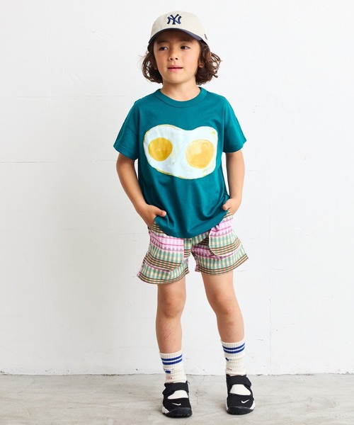 A BOND（アボンド）の「マチつきポケットショートパンツ（80～130cm）（その他パンツ・キッズ・ブラック/イエロー/グリーン系その他/チャコール/レッド系その他/ピンク/レッド/ブルー・100/90/80/110/130/120）」の9枚目の写真