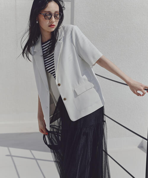 PROPORTION BODY DRESSING(プロポーションボディドレッシング)の「ティアードチュールスカート / 1214120422(スカート・レディース・ブラック/グレー/ブラック系その他/ホワイト・MEDIUM/SMALL)」の19枚目の写真