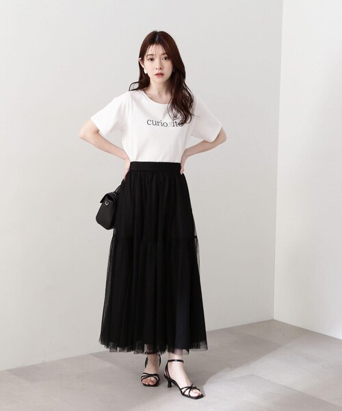 PROPORTION BODY DRESSING(プロポーションボディドレッシング)の「ティアードチュールスカート / 1214120422(スカート・レディース・ブラック/グレー/ブラック系その他/ホワイト・MEDIUM/SMALL)」の20枚目の写真