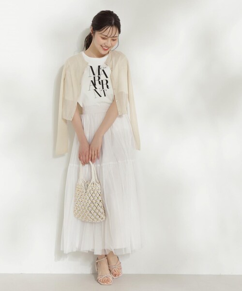 PROPORTION BODY DRESSING(プロポーションボディドレッシング)の「ティアードチュールスカート / 1214120422(スカート・レディース・ブラック/グレー/ブラック系その他/ホワイト・MEDIUM/SMALL)」の8枚目の写真