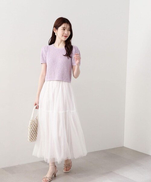 PROPORTION BODY DRESSING(プロポーションボディドレッシング)の「ティアードチュールスカート / 1214120422(スカート・レディース・ブラック/グレー/ブラック系その他/ホワイト・MEDIUM/SMALL)」の11枚目の写真