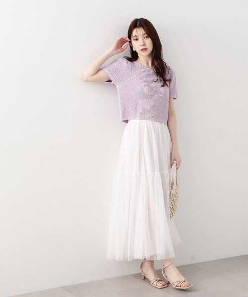 PROPORTION BODY DRESSING(プロポーションボディドレッシング)の「ティアードチュールスカート / 1214120422(スカート・レディース・ブラック/グレー/ブラック系その他/ホワイト・MEDIUM/SMALL)」の13枚目の写真