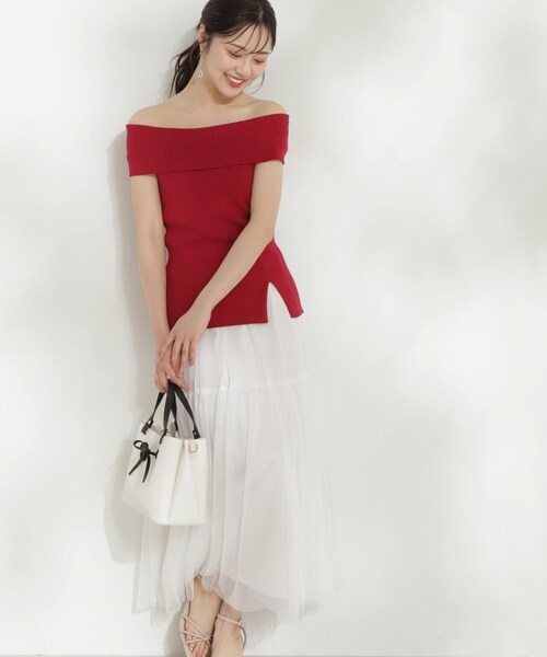 PROPORTION BODY DRESSING(プロポーションボディドレッシング)の「ティアードチュールスカート / 1214120422(スカート・レディース・ブラック/グレー/ブラック系その他/ホワイト・MEDIUM/SMALL)」の14枚目の写真