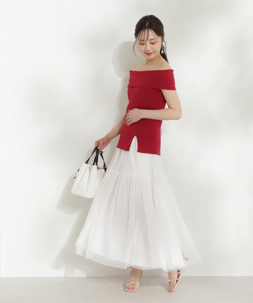 PROPORTION BODY DRESSING(プロポーションボディドレッシング)の「ティアードチュールスカート / 1214120422(スカート・レディース・ブラック/グレー/ブラック系その他/ホワイト・MEDIUM/SMALL)」の15枚目の写真