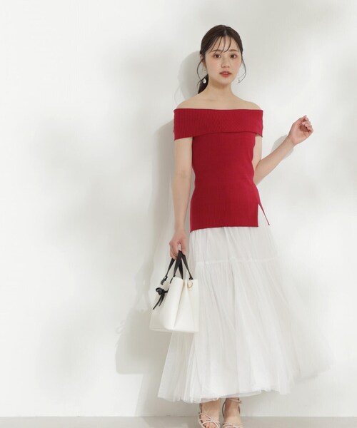 PROPORTION BODY DRESSING(プロポーションボディドレッシング)の「ティアードチュールスカート / 1214120422(スカート・レディース・ブラック/グレー/ブラック系その他/ホワイト・MEDIUM/SMALL)」の16枚目の写真