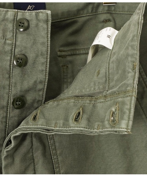 REMI RELIEF NAVY LABEL（レミレリーフネイビーレーベル）の「REMI RELIEF NAVY LABEL / レミレリーフ ネイビーレーベル：ベイカーパンツ：RN26349290AK[STD]（カーゴパンツ・メンズ・オリーブ・L/M）」の4枚目の写真