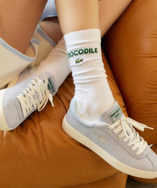 LACOSTE(ラコステ)の「ウィメンズ BASESHOT 124 2 SFA(スニーカー・レディース・ベージュ/ライトブルー・23.0cm/22.5cm/24.0cm/23.5cm/24.5cm)」の1枚目の写真
