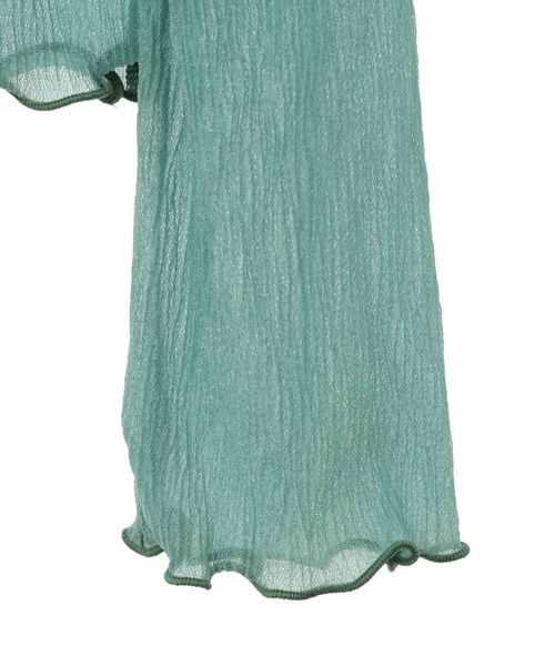 31 Sons de mode(トランテアン ソン ドゥ モード)の「シアーメロートップス(Tシャツ/カットソー・レディース・オレンジ/ライトグレー/グリーン/クリーム・36)」の7枚目の写真