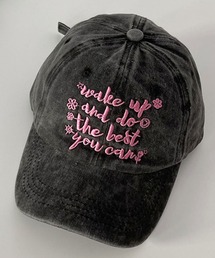 レタリング刺繍ロゴキャップ