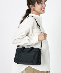 LeSportsac（レスポートサック）の「DELUXE MINI DUFFEL リサイクルドブラックJP（ショルダーバッグ・メンズ）」