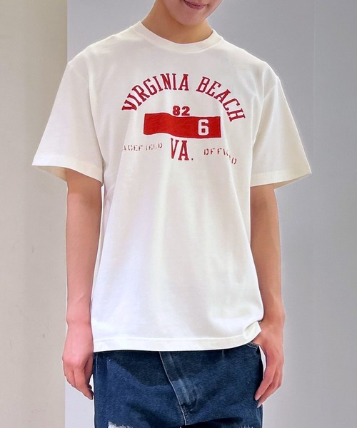 【日本製】グリーンボウル 【GREEN BOWL】Organic CottonT-shirts (B柄 VIRGINIA)（Tシャツ/カットソー）｜GREEN BOWL（グリーンボウル）