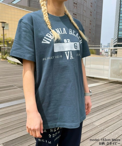 【日本製】グリーンボウル 【GREEN BOWL】Organic CottonT-shirts (B柄 VIRGINIA)（Tシャツ/カットソー）｜GREEN BOWL（グリーンボウル）