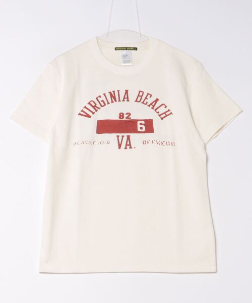 【日本製】グリーンボウル 【GREEN BOWL】Organic CottonT-shirts (B柄 VIRGINIA)（Tシャツ/カットソー）｜GREEN BOWL（グリーンボウル）