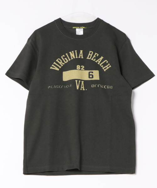 【日本製】グリーンボウル 【GREEN BOWL】Organic CottonT-shirts (B柄 VIRGINIA)（Tシャツ/カットソー）｜GREEN BOWL（グリーンボウル）