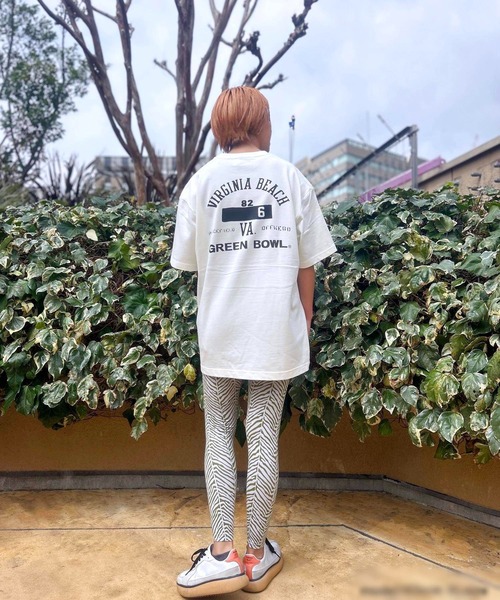 【日本製】グリーンボウル 【GREEN BOWL】Organic CottonT-shirts (B柄 VIRGINIA)（Tシャツ/カットソー）｜GREEN BOWL（グリーンボウル）