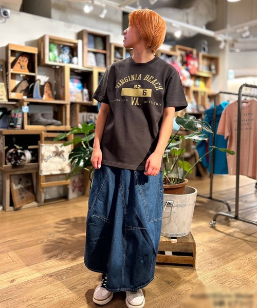 【日本製】グリーンボウル 【GREEN BOWL】Organic CottonT-shirts (B柄 VIRGINIA)（Tシャツ/カットソー）｜GREEN BOWL（グリーンボウル）