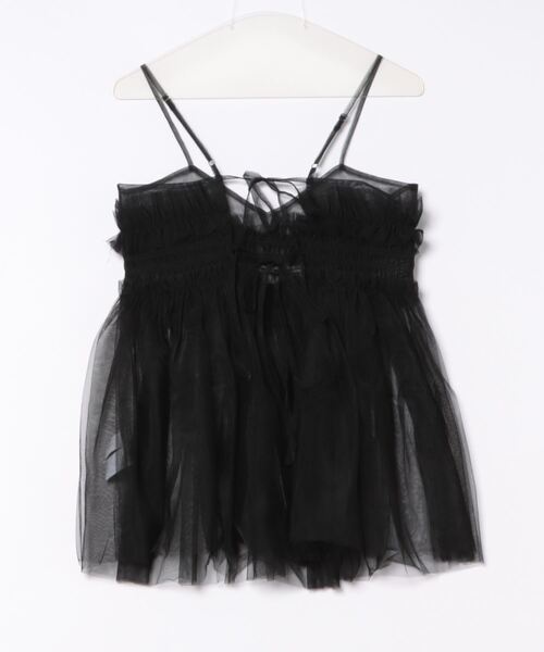 PICCIN PERLA(ピッチンペルラ)の「チュールキャミソール(キャミソール・レディース・ブラック・M)」の9枚目の写真