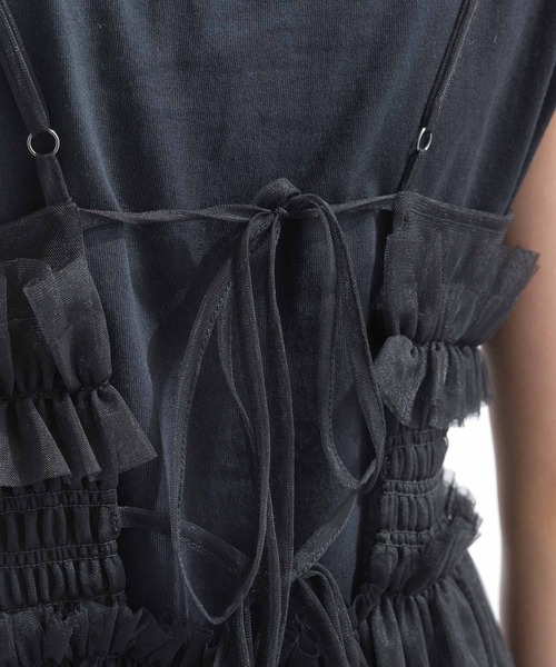 PICCIN PERLA(ピッチンペルラ)の「チュールキャミソール(キャミソール・レディース・ブラック・M)」の13枚目の写真