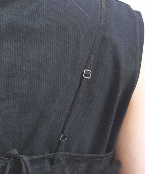 PICCIN PERLA(ピッチンペルラ)の「チュールキャミソール(キャミソール・レディース・ブラック・M)」の12枚目の写真