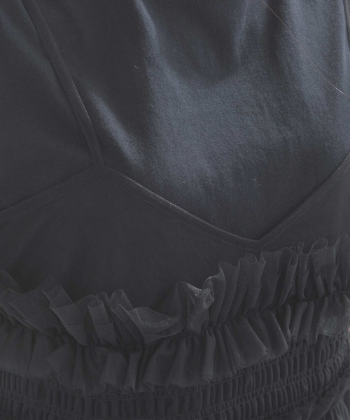 PICCIN PERLA(ピッチンペルラ)の「チュールキャミソール(キャミソール・レディース・ブラック・M)」の11枚目の写真