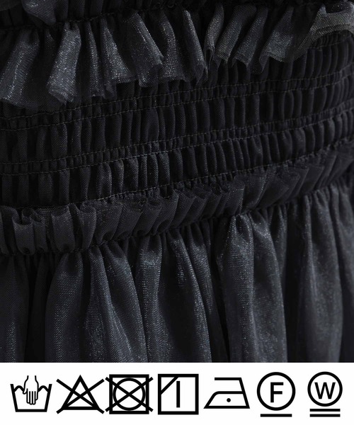 PICCIN PERLA(ピッチンペルラ)の「チュールキャミソール(キャミソール・レディース・ブラック・M)」の10枚目の写真