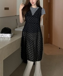 チュールワンピース