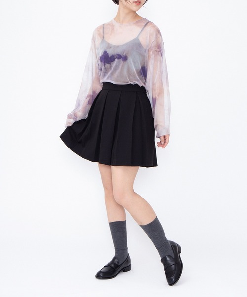 PUNYUS(プニュズ)の「グラデーションシアートップス(Tシャツ/カットソー・レディース・グリーン系その他/ブラウン系その他/ワインレッド/カーキ/グリーン/オレンジ/パープル/グレー・1/2/3/4)」の14枚目の写真