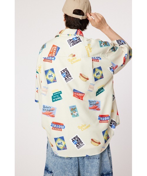 RODEO CROWNS WIDE BOWL(ロデオクラウンズワイドボウル)の「サインボードシャツ(シャツ/ブラウス・メンズ・ベージュ系その他/ホワイト系その他/ブラック系その他・LARGE/MEDIUM)」の6枚目の写真