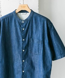 URBAN RESEARCH DOORS（アーバンリサーチドアーズ）の「リネン混 デニムバンドショートスリーブシャツ（シャツ/ブラウス・メンズ）」