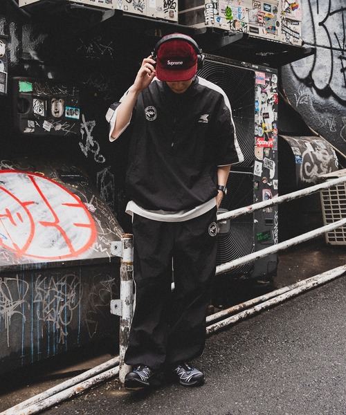 kutir(クティール)の「ナイロン半袖トラックハーフジップ【セットアップ着用可能】(Tシャツ/カットソー・メンズ・チャコールグレー/ブラック/ネイビー/ライトグレー・MEDIUM/LARGE/X-LARGE)」の13枚目の写真