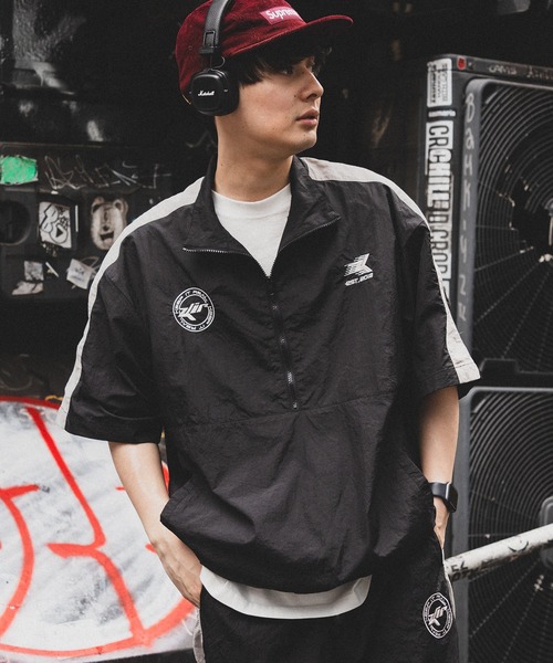 クティール　ナイロンセットアップ　Lサイズ　チャコール NYLON SETUP/BLACK | chillz clothing