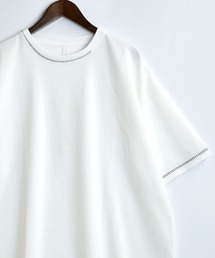 おしゃれスタ（オシャレスタ）の「接触冷感 ハンドステッチ ダンボールニット クルーネック半袖Tシャツ【IR】（Tシャツ/カットソー）」