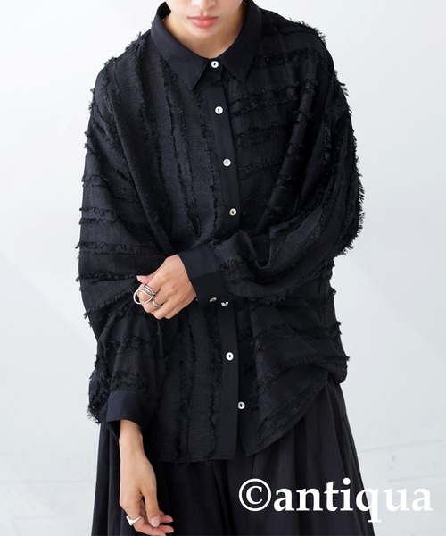 ジャガードシャツ（シャツ/ブラウス）｜antiqua（アンティカ）