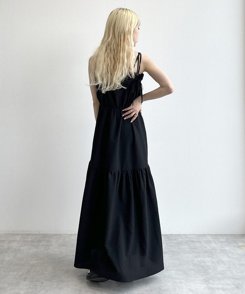 w closet(ダブルクローゼット)の「【2WAY】リボンキャミワンピース(ワンピース・レディース・ブラック/ワインレッド/レッド系その他・FREE)」の10枚目の写真