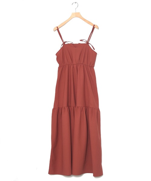 w closet(ダブルクローゼット)の「【2WAY】リボンキャミワンピース(ワンピース・レディース・ブラック/ワインレッド/レッド系その他・FREE)」の5枚目の写真