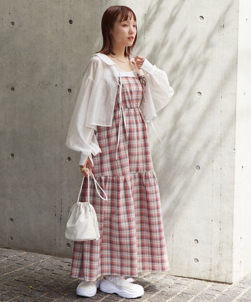 w closet(ダブルクローゼット)の「【2WAY】リボンキャミワンピース(ワンピース・レディース・ブラック/ワインレッド/レッド系その他・FREE)」の17枚目の写真