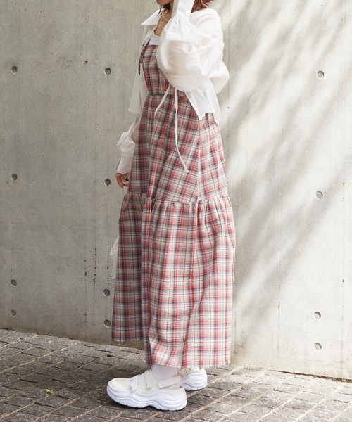 w closet(ダブルクローゼット)の「【2WAY】リボンキャミワンピース(ワンピース・レディース・ブラック/ワインレッド/レッド系その他・FREE)」の18枚目の写真